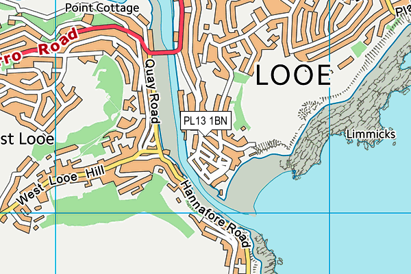 PL13 1BN map - OS VectorMap District (Ordnance Survey)