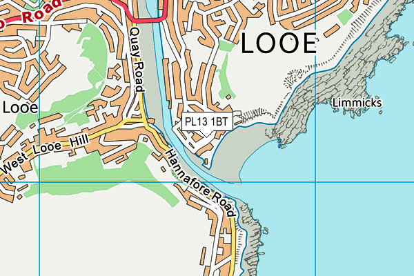 PL13 1BT map - OS VectorMap District (Ordnance Survey)