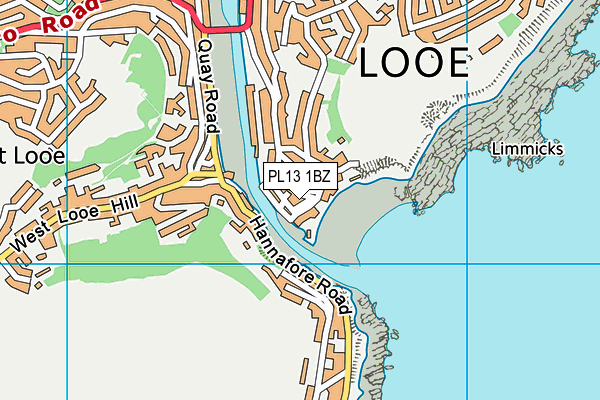 PL13 1BZ map - OS VectorMap District (Ordnance Survey)