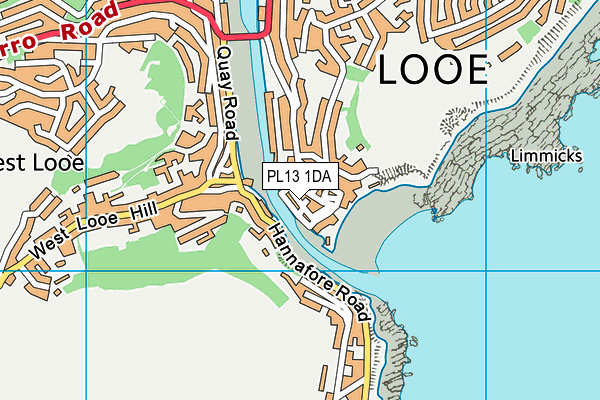 PL13 1DA map - OS VectorMap District (Ordnance Survey)