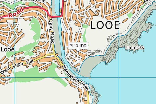 PL13 1DD map - OS VectorMap District (Ordnance Survey)