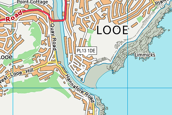 PL13 1DE map - OS VectorMap District (Ordnance Survey)