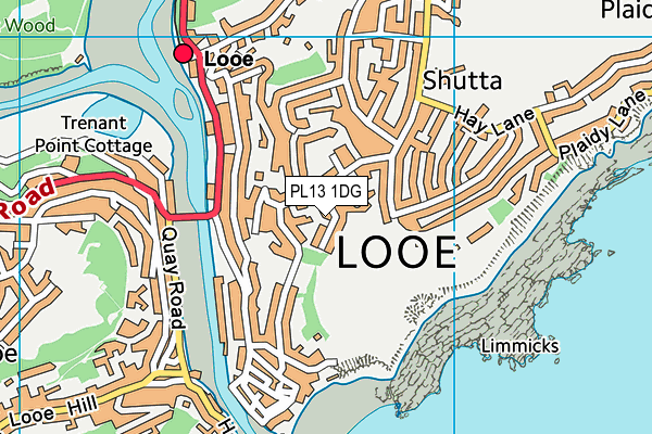 PL13 1DG map - OS VectorMap District (Ordnance Survey)