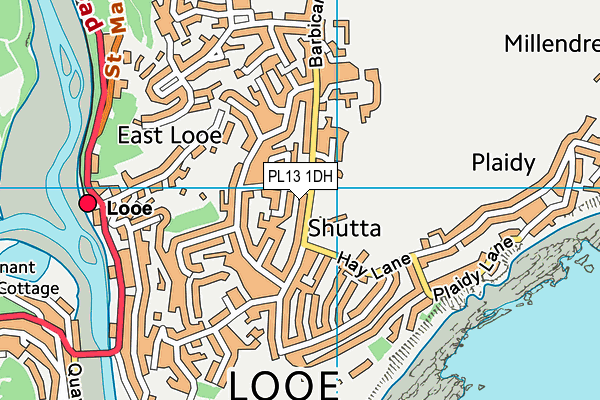 PL13 1DH map - OS VectorMap District (Ordnance Survey)