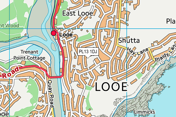 PL13 1DJ map - OS VectorMap District (Ordnance Survey)