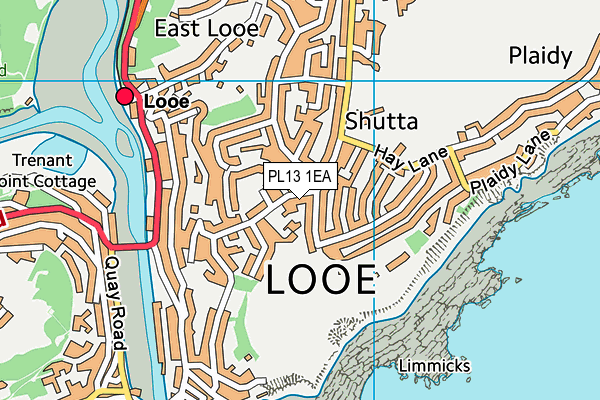 PL13 1EA map - OS VectorMap District (Ordnance Survey)