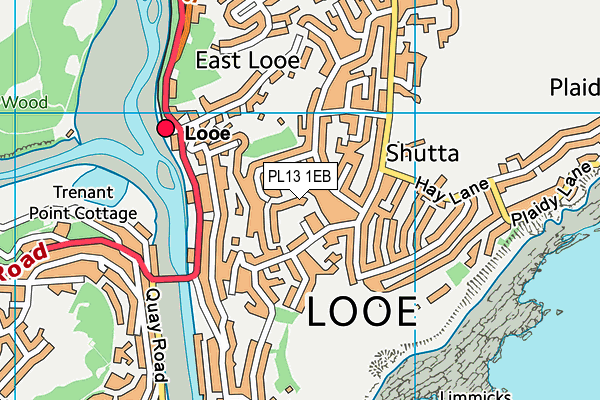 PL13 1EB map - OS VectorMap District (Ordnance Survey)