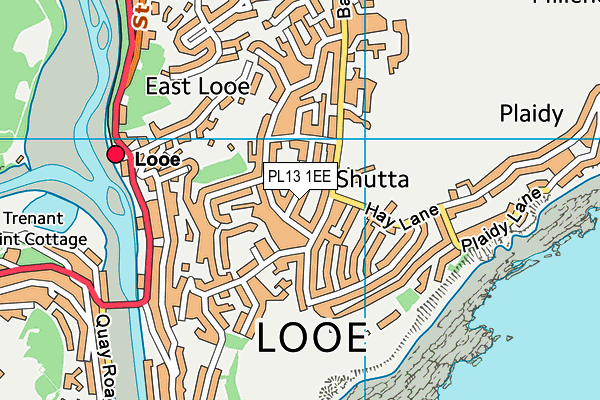 PL13 1EE map - OS VectorMap District (Ordnance Survey)