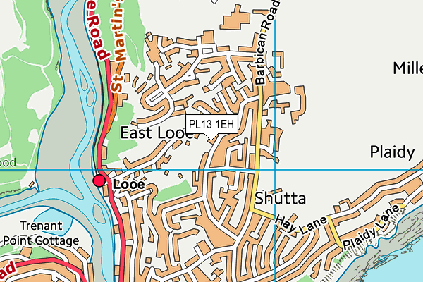 PL13 1EH map - OS VectorMap District (Ordnance Survey)