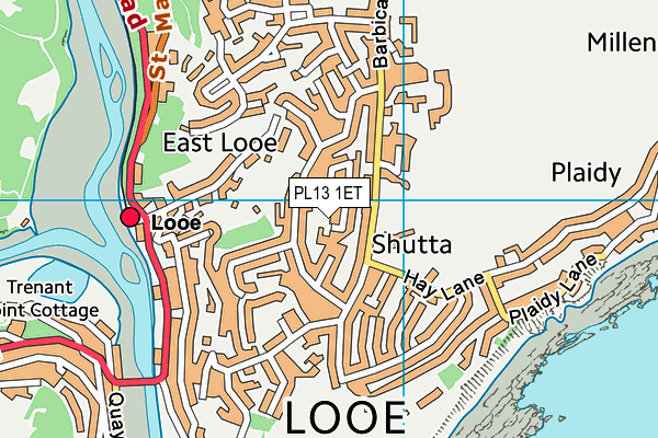 PL13 1ET map - OS VectorMap District (Ordnance Survey)