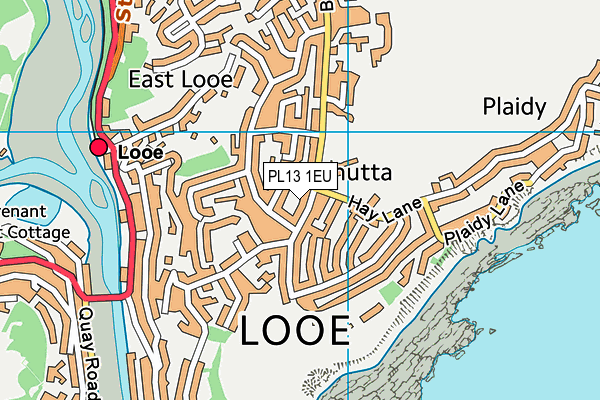 PL13 1EU map - OS VectorMap District (Ordnance Survey)