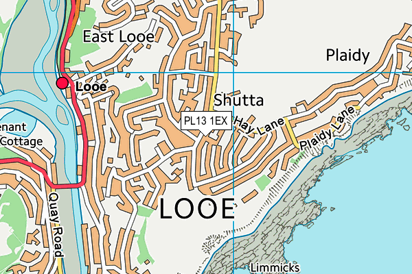 PL13 1EX map - OS VectorMap District (Ordnance Survey)