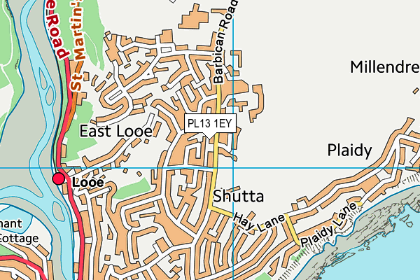 PL13 1EY map - OS VectorMap District (Ordnance Survey)