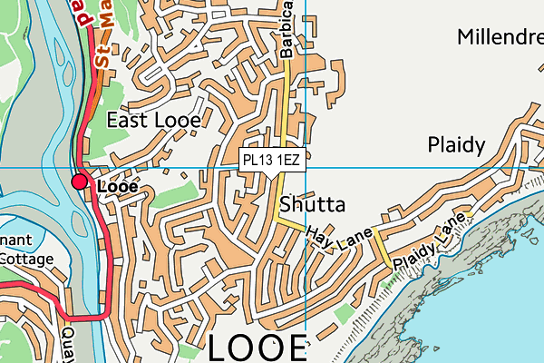 PL13 1EZ map - OS VectorMap District (Ordnance Survey)