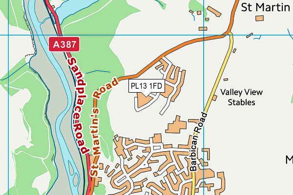 PL13 1FD map - OS VectorMap District (Ordnance Survey)