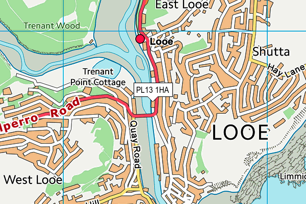 PL13 1HA map - OS VectorMap District (Ordnance Survey)