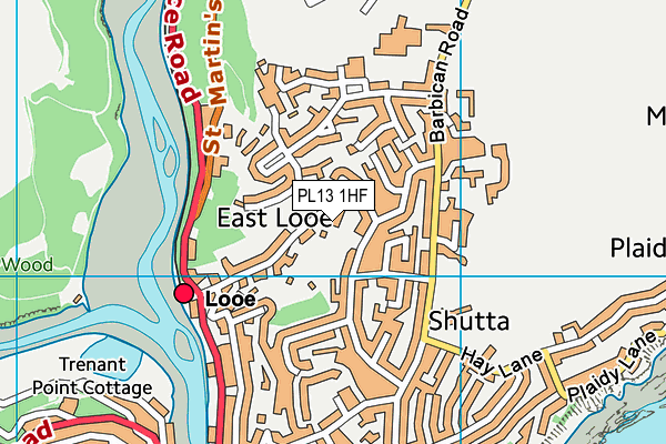 PL13 1HF map - OS VectorMap District (Ordnance Survey)