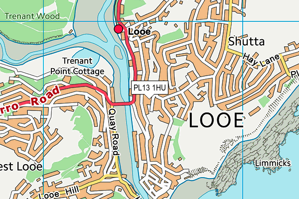 PL13 1HU map - OS VectorMap District (Ordnance Survey)