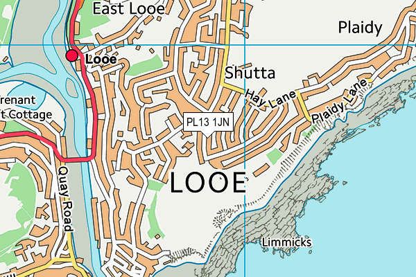PL13 1JN map - OS VectorMap District (Ordnance Survey)