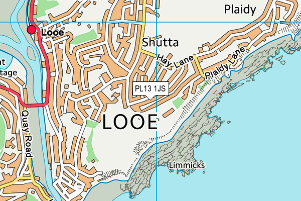 PL13 1JS map - OS VectorMap District (Ordnance Survey)