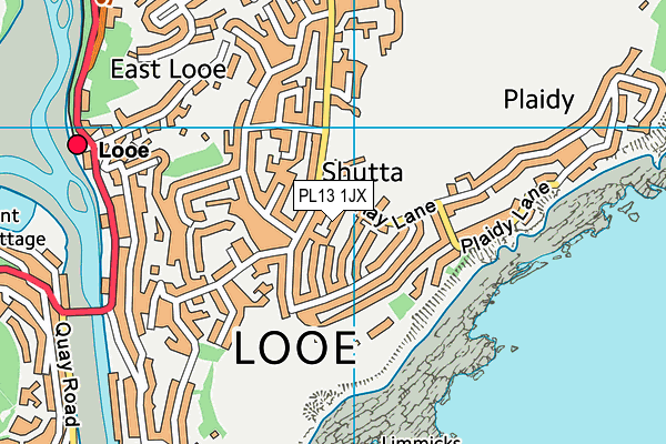 PL13 1JX map - OS VectorMap District (Ordnance Survey)