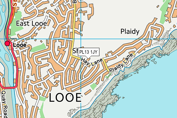 Looe Primary Academy map (PL13 1JY) - OS VectorMap District (Ordnance Survey)