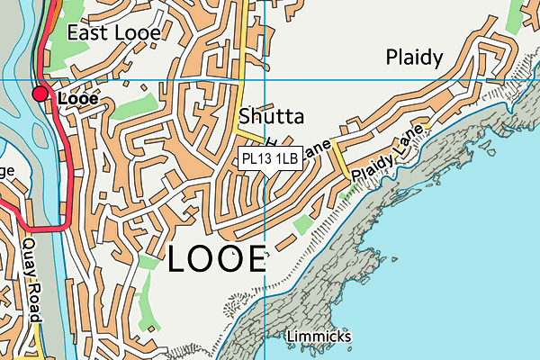 PL13 1LB map - OS VectorMap District (Ordnance Survey)