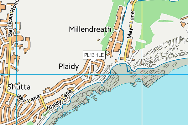 PL13 1LE map - OS VectorMap District (Ordnance Survey)