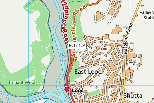 PL13 1LP map - OS VectorMap District (Ordnance Survey)