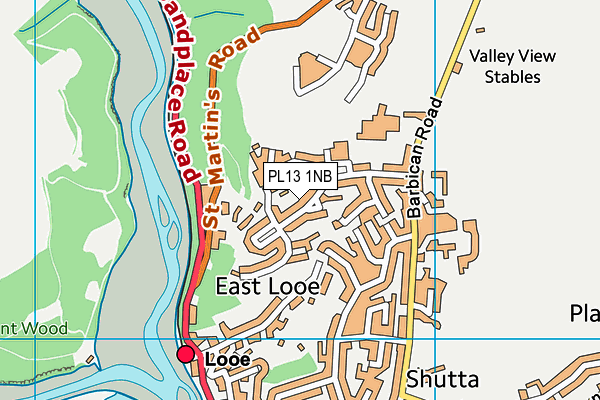 PL13 1NB map - OS VectorMap District (Ordnance Survey)