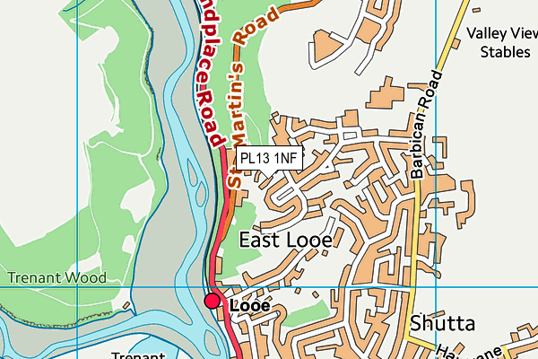 PL13 1NF map - OS VectorMap District (Ordnance Survey)