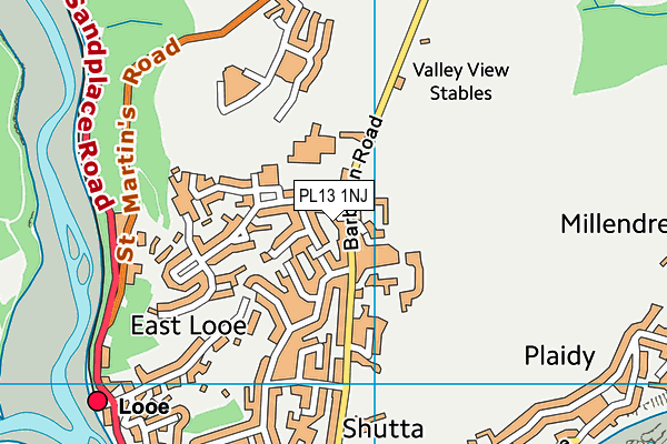 PL13 1NJ map - OS VectorMap District (Ordnance Survey)