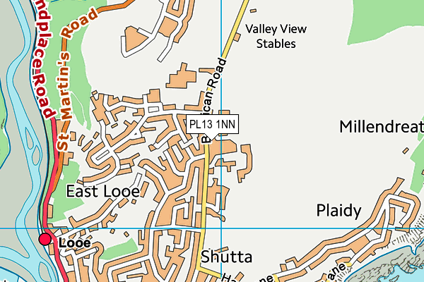 PL13 1NN map - OS VectorMap District (Ordnance Survey)