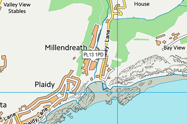 PL13 1PD map - OS VectorMap District (Ordnance Survey)