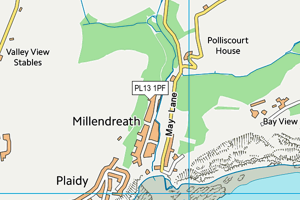 PL13 1PF map - OS VectorMap District (Ordnance Survey)