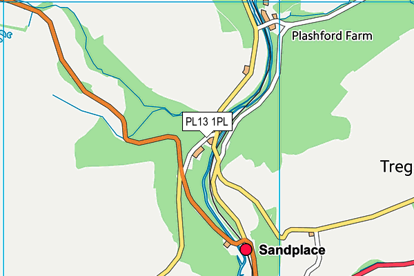 PL13 1PL map - OS VectorMap District (Ordnance Survey)