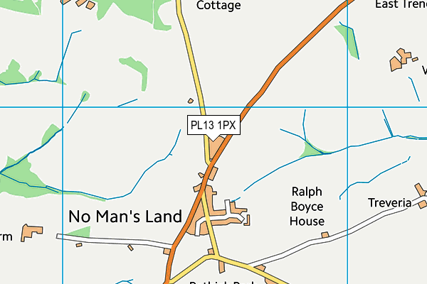 PL13 1PX map - OS VectorMap District (Ordnance Survey)