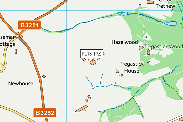 PL13 1PZ map - OS VectorMap District (Ordnance Survey)