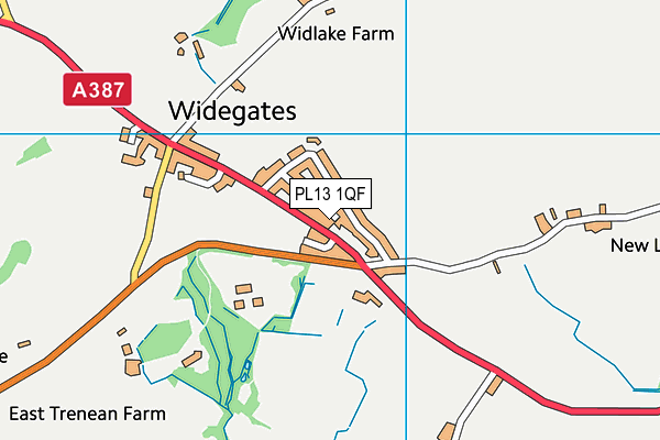 PL13 1QF map - OS VectorMap District (Ordnance Survey)