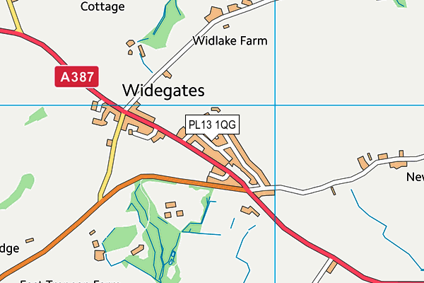 PL13 1QG map - OS VectorMap District (Ordnance Survey)