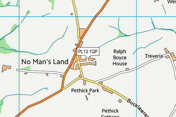 PL13 1QP map - OS VectorMap District (Ordnance Survey)