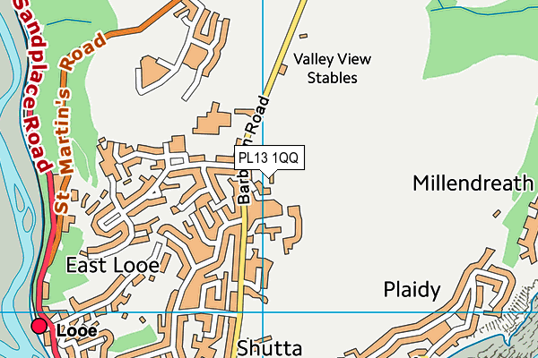 PL13 1QQ map - OS VectorMap District (Ordnance Survey)
