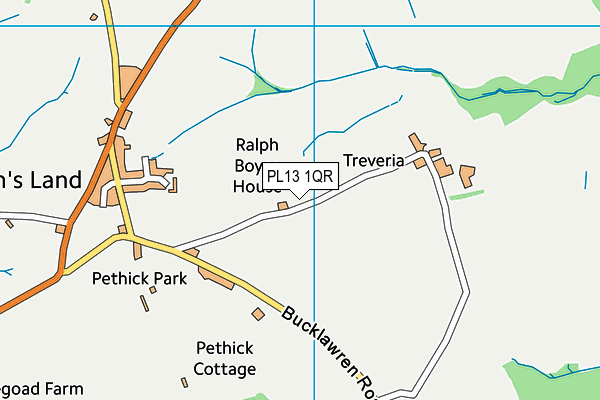 PL13 1QR map - OS VectorMap District (Ordnance Survey)