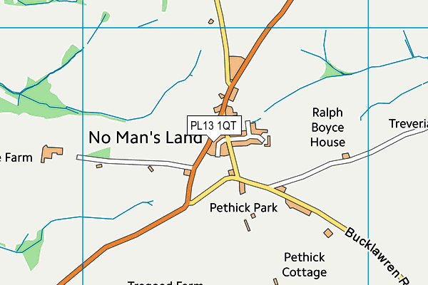 PL13 1QT map - OS VectorMap District (Ordnance Survey)