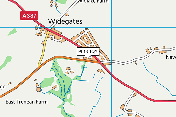 PL13 1QY map - OS VectorMap District (Ordnance Survey)