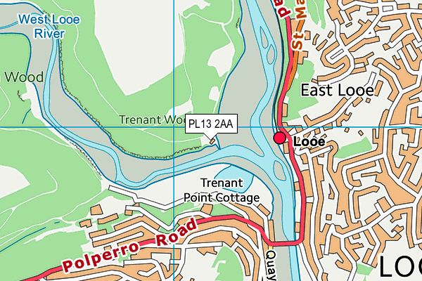 PL13 2AA map - OS VectorMap District (Ordnance Survey)