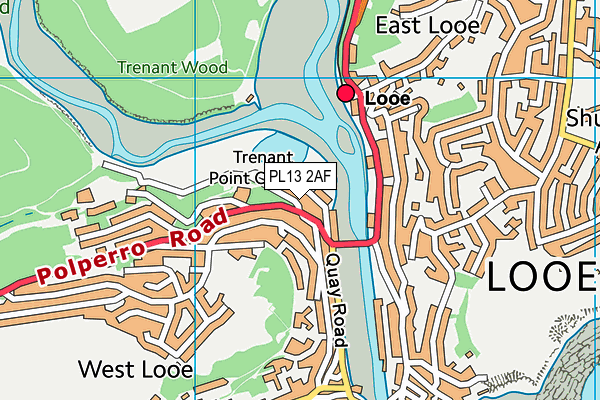 PL13 2AF map - OS VectorMap District (Ordnance Survey)