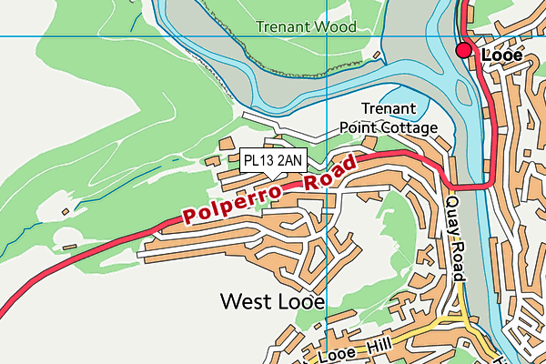 PL13 2AN map - OS VectorMap District (Ordnance Survey)