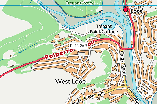 PL13 2AR map - OS VectorMap District (Ordnance Survey)