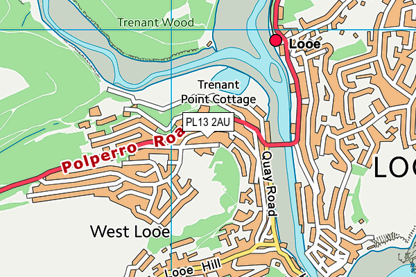 PL13 2AU map - OS VectorMap District (Ordnance Survey)